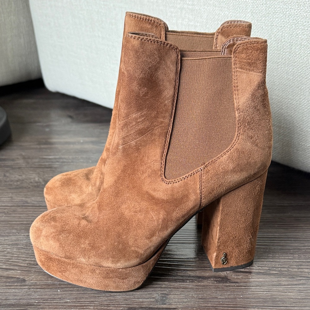 Sam Edelman Brown Suede Ankle Boots NEW
